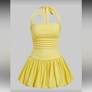 Yellow Halter Dress